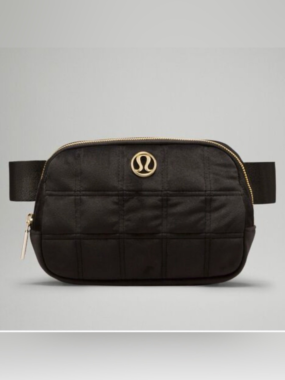 Lululemon Everywhere Belt Bag 1L *Quilted Velour, Black / Gold